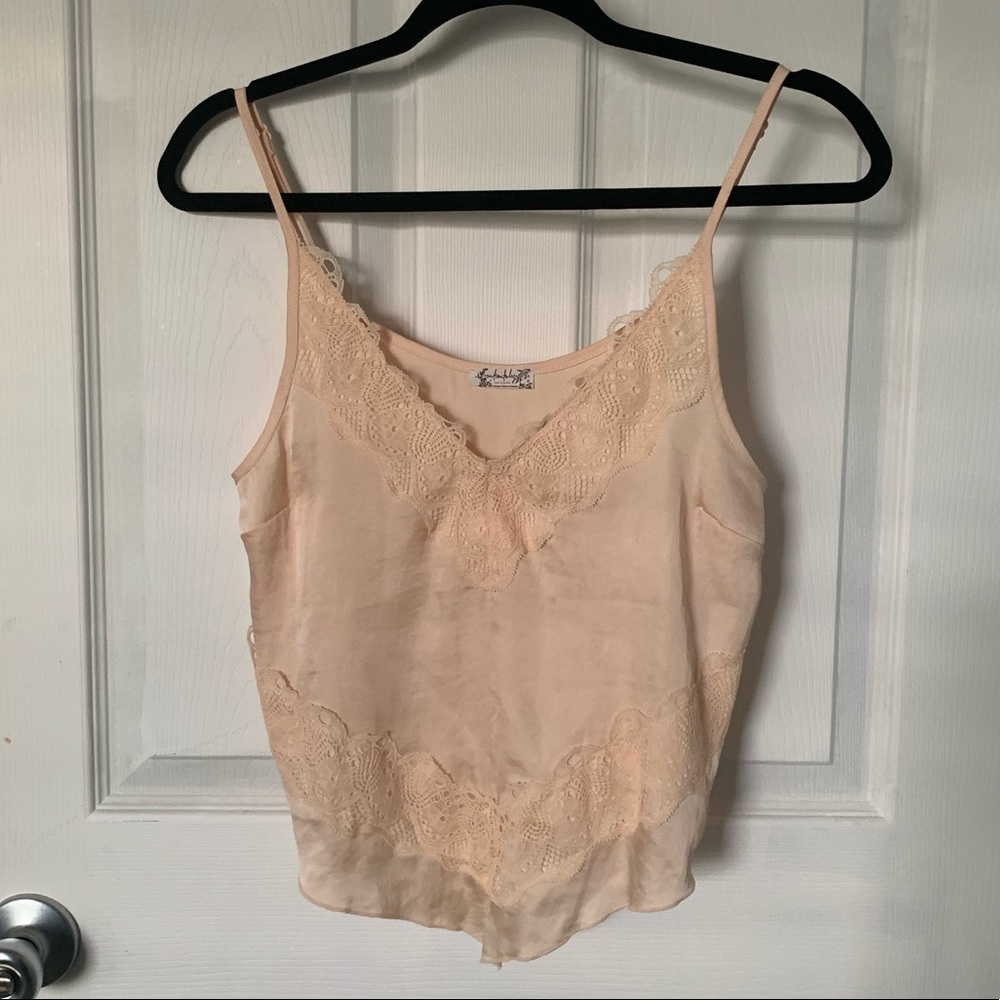 Free People Intimately Silk Sleep Lace Tank